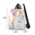 thumbnail image 3 of FORMRS Women's Travel Backpack Purse Anti-Theft Hidden Pockets Casual Shoulder Bag, Pink Abstract Pattern, 3 of 7