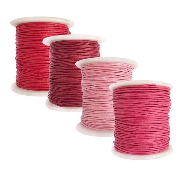 4 Cordones de Cinta Encerados para Joyería DIY, 80 Metros/Cada uno 5