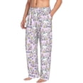 thumbnail image 2 of Xecao Purple Rabbit Men's Straight Lounge Pajama Pants: The Ultimate in Comfortable Sleepwear, 2 of 9