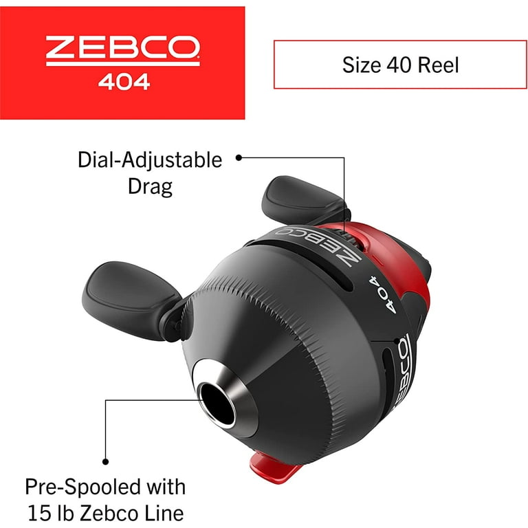 Zebco 404 Spincast Reel, Fishing Rod Combo, 6-Ft 2-Pieces, Right