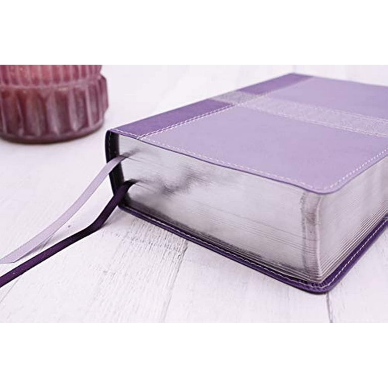 Niv, Giant Print Compact Bible, Leathersoft, Purple, Red Letter