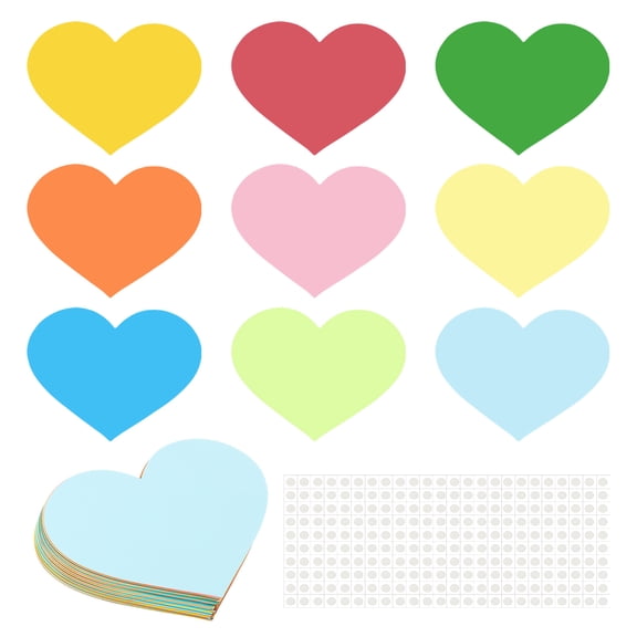 Uxcell Heart Cutouts, 216 Pack Paper Hearts, Colorful Heart Cutout for Classroom , Assorted Color