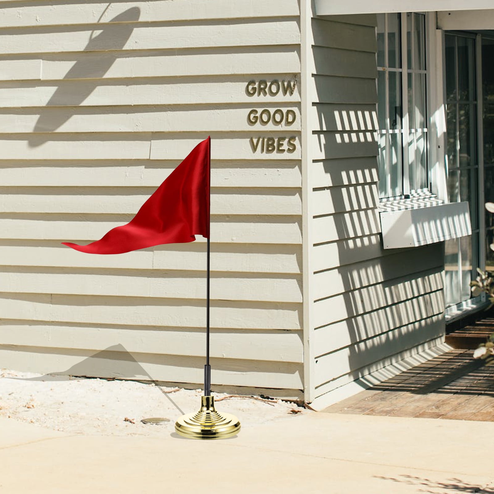 GOOHOCHY  Flag Pole Stand Flagpole Holder for Decoration outside Poles Office