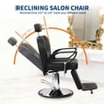 thumbnail image 3 of EDTara Fauteuil de Barbier Professionnel, Inclinaison Hydraulique avec Rotation à 360°, Appui-Tête Réglable et Charge de 330 Lb pour Usage en Salon, 3 of 9
