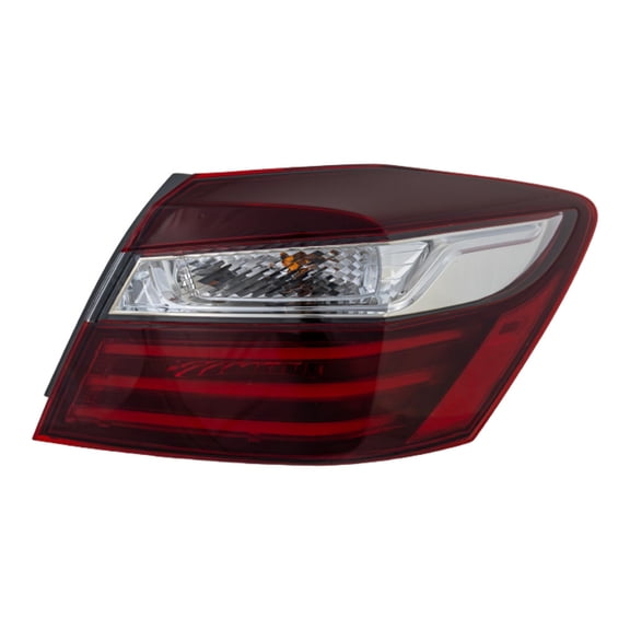 For Honda Accord 2016 2017 Tail Light Passenger Side | Outer | CAPA Certified | LED | Clear and Red Lens | Replacement For HO2805108, HO2805108C | 33500T2AA21