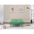 thumbnail image 3 of ARCTICSCORPION Variable Sofa Bed, Modern Upholstered 3 Seat Convertible Sofa with Adjustable Back and Wood Legs for Apartment and Office, Simple Living Room Folding Sofa, Green, 3 of 7