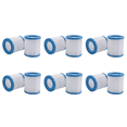 thumbnail image 1 of 12Pcs Pool Filter Cartridges Type H Replacement Swimming Pool Filter for Pool Filter Pump Cleaner,6 x Pool Filter Cartridge,White&Blue, 1 of 8