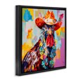 thumbnail image 3 of Stupell Industries Eclectic Modern Cowboy Rooster Black Floating Frame Canvas Art, 18 x 18, by Ivan Guaderrama, 3 of 8