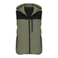 thumbnail image 4 of ZACPNCV Men Winter Thicken Cotton Sleeveless Coat Warm Detachable Outwear Waistcoat Hooded Vest Jacket Olive Green, 4 of 5