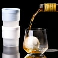 thumbnail image 5 of Apuakthei - Cubitos de hielo redondos, grandes bolas de hielo con tapa, bandeja de silicona para hacer esferas de hielo, apta para cócteles, whisky y bebidas, 5 of 5