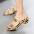 thumbnail image 6 of VerPetridure Women's Sandals Summer Casual Rhinestones Sequins Chunky Heel Sandals, 6 of 9