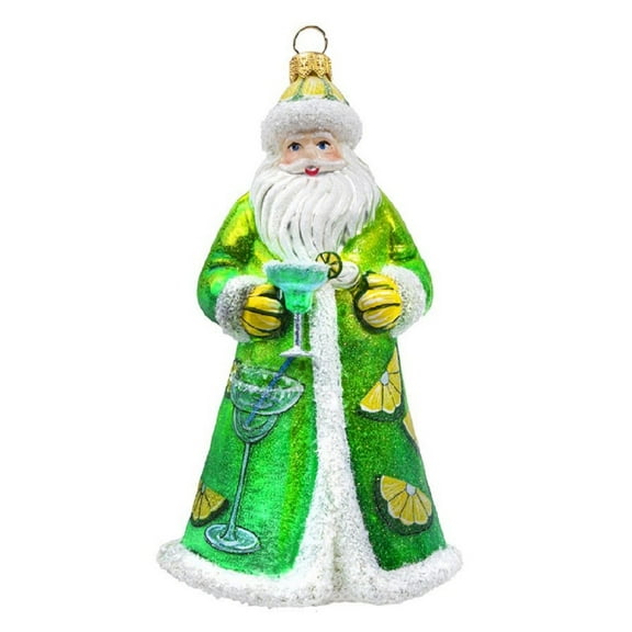 Glitterazzi Margarita Santa Polish Glass Christmas Ornament