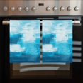 thumbnail image 2 of Abstract Aqua Blue 1 Pack Kitchen Towel, Water Absorbent Dish Towel, Contemporary Street Art Retro Painting Decorative Hand Towels - Quick Drying Cloth for Cooking Baking, 18x28 Inch, 2 of 8