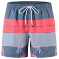thumbnail image 2 of QPNGRP Mens Printed Swim Trunks Quick Dry Beach Shorts with Mesh Lining, 2 of 5
