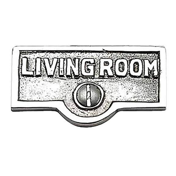 Switch Plate Tags LIVING ROOM Name Sign Labels Chrome Brass Traditional Engraved Wall Light Switch Cover Labels Renovators Supply