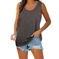 thumbnail image 1 of Ketyyh-chn99 T-Shirt pour Femmes Cadeaux pour Femmes Manches Longues Extensible Col Ras du Cou T-Shirt Côtelé Ajusté Décontracté Basique Hauts Gris, TG, 1 of 5
