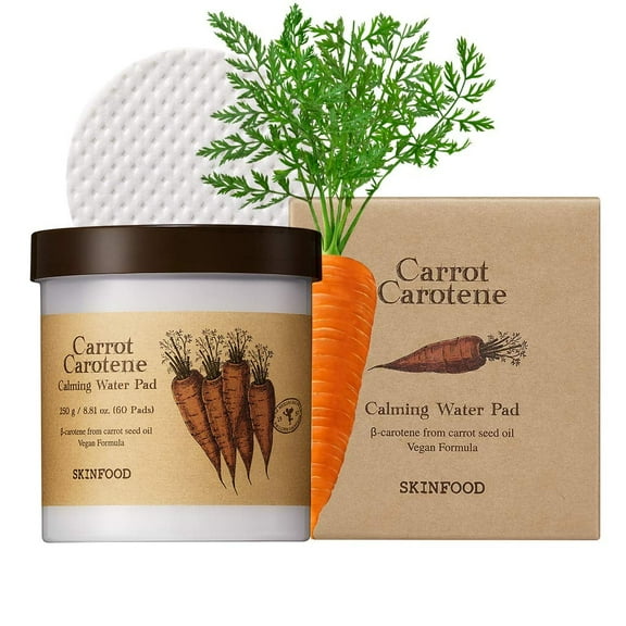 Skinfood Carrot Carotene, Calming Water Pad, 60 Pads