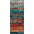 thumbnail image 2 of Mohawk Home Strata Eroded Color Multi Printed Area Rug, 2'x5', Teal & Orange, 2 of 7