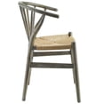 thumbnail image 3 of Modern Contemporary Urban Design Dining Kitchen Room Side Chair, Wood, Grey Gray, 3 of 5