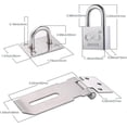 thumbnail image 5 of Staple Padlock Hasp With Padlock And Screw Heavy Duty Staple Padlock, Waterproof Door Lock, 5 of 5