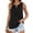 Black, variant on longantii Womens Sleeveless Tank Tops Summer V Neck Lace Front Tops Boho Vacation Beach Blouse Wine XXL