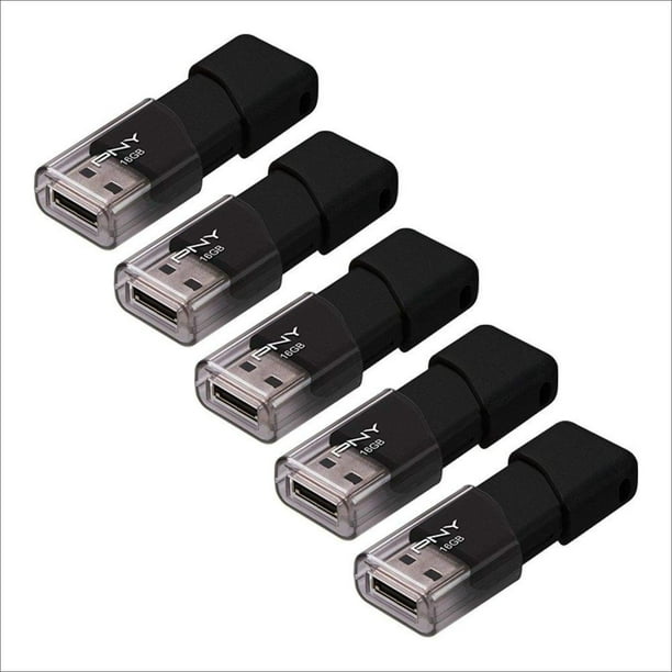 16GB Attaché USB 2.0 Flash Drive 5-Pack