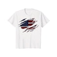 thumbnail image 1 of Men's American Flag Print Cotton T-Shirt - Regular Fit Casual Streetwear, Breathable Round Neck Short Sleeve Tee, Machine Washable All-Season Comfort, 1 of 6