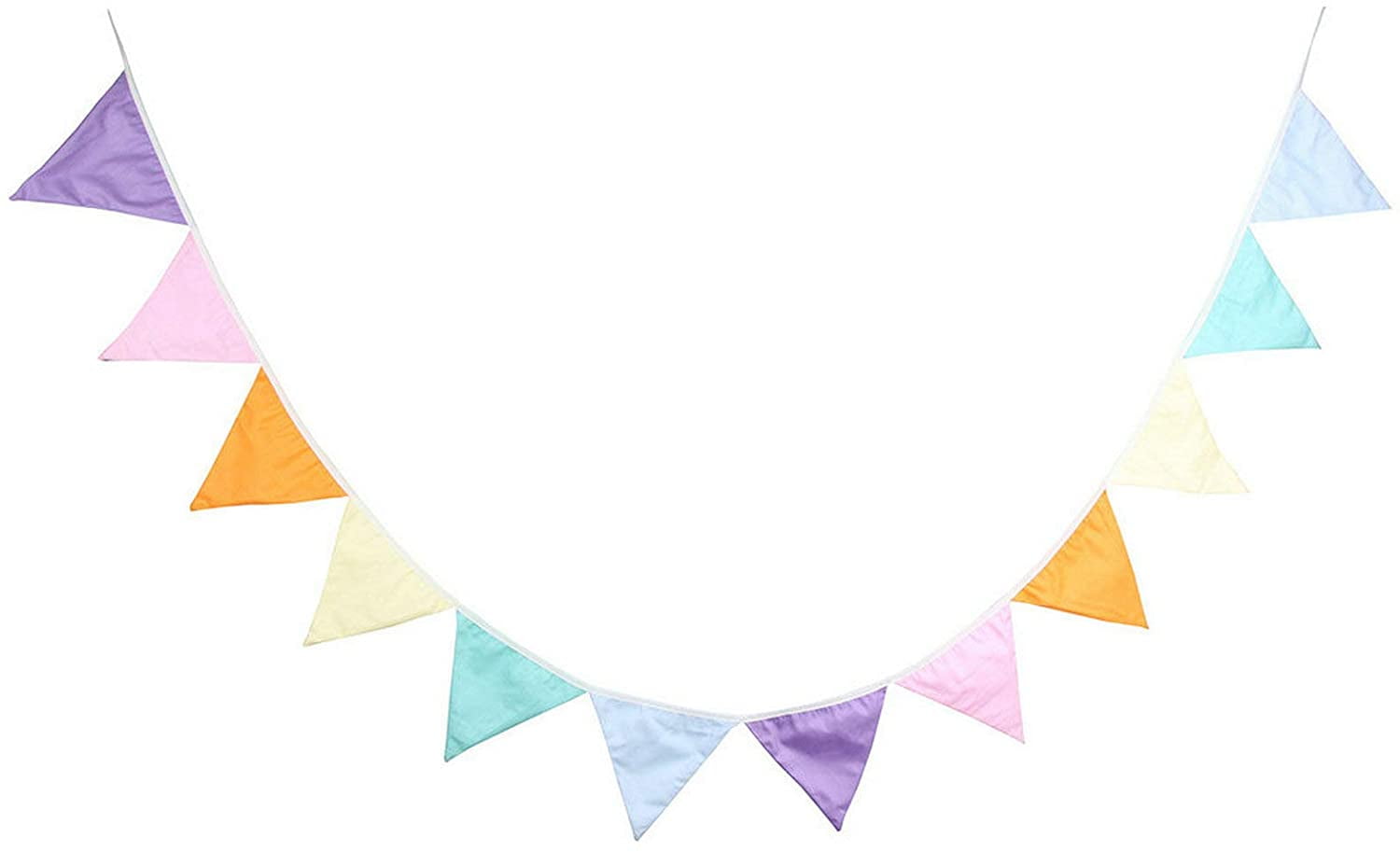Fabric Bunting Banner Flag Garland 40 Feet Vintage Bunting 42 Pieces Floral Pennants Halloween Christmas Triangle Flags Cloth Garland for Birthday Parties Baby Shower Home Decoration Simple Pattern 