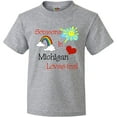 thumbnail image 3 of Inktastic Someone in Michigan Loves Me Youth T-Shirt, 3 of 5