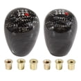 thumbnail image 7 of Black Racing Aluminum Carbon Fiber Manual Mt Gear Shift Shifter Knob 5/6 Speed, 7 of 7