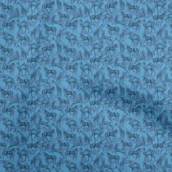 oneOone Cotton Poplin Blue Fabric Print Diy Clothing Quilting Fabric Print Fabric By Yard 42 Inch Wide