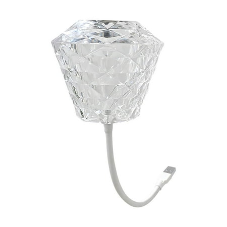 

Jmntiy Rose Atmosphere Crystal Table Lamp Romantic USB Plug In Decorative Bedside Nightlight Clearance