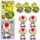 thumbnail image 4 of Juego de 6 pegatinas de dibujos animados de Super Mario para niños, juguetes con cara cambiante, rompecabezas, figuras de acción de Mario, periféricos de animé, regalo, 4 of 4