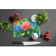 thumbnail image 4 of Hydrangeas in Watercolor Glass Cutting Board Large 12 in x 15 in, 4 of 5