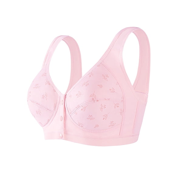 REORIAFEE Padded Bras for Women Front Closure Wide Strap No Underwire Push up Bralette Comfortable Bras with Full Back S-2XL