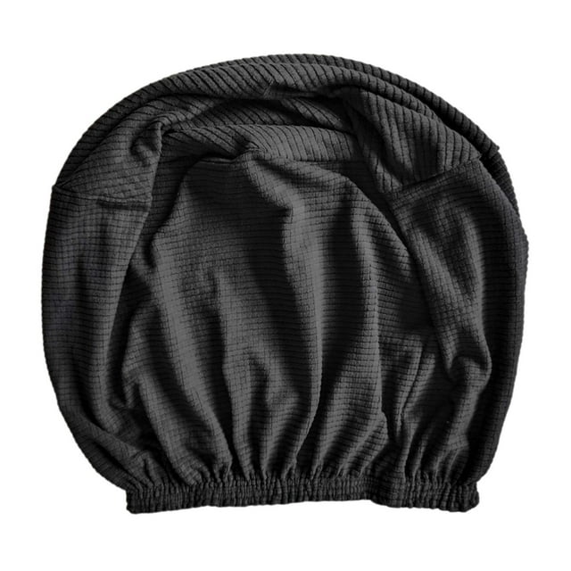 DOLITY Ottoman Cover Removable Solid Color Foot Stool Cover for Bedroom Living Room Black