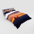 thumbnail image 3 of Ambesonne Nautical Bedding Set 3 Pcs, Sunrise over Sea Ship, Twin XL, Blue Orange, 3 of 3