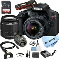 Canon EOS Rebel T7 with 18-55mm f/3.5-5.6 Zoom Lens 24.0 Megapixels 9-Point AF WiFi HD 1080P - 64GB DSLR Camera Bundle