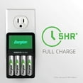 thumbnail image 3 of Energizer Rechargeable AA and AAA Battery Charger (Recharge Value) with 4 AA NiMH Rechargeable Batteries, 3 of 5
