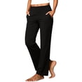 thumbnail image 2 of IUYRTFE Women's High Waist Yoga Pants Stretch Lightweight Golf Work Trousers with Pockets for Casual Daily Wear, 2 of 8