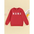thumbnail image 2 of Rdhnmea Mommy and Me Valentines Outfits Letter Sweatshirt Long Sleeve Pullover, 2 of 9