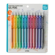 Pen+Gear Retractable Gel Ink Pens, Assorted Colors, 0.7mm, 12 Count