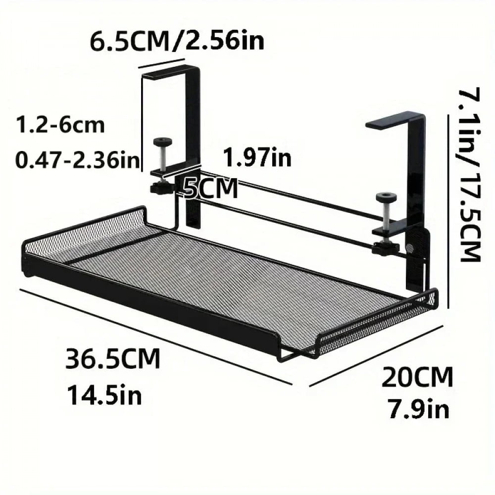 Under Desk Cable Management Tray 14.37 Inch No Drill Steel Desk Cable Organizers Wire Management Tray Cable Management Rack