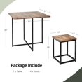 thumbnail image 3 of Giantex 5 Piece Dining Table Set,  Space-Saving Table Set for Pub, Coffee Shop, Brown, 3 of 9