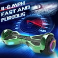thumbnail image 6 of Starship Hoverboard with Bluetooth Speaker, Chrome Color Self Balancing Scooters with Science Fiction Design and 6.5 inch LED Wheels, 6 of 7