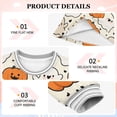thumbnail image 4 of Girls' long-sleeved dress Cute Ghosts and Pumpkins Girls' A-line dress with ribbed cuffs Soft and comfortable, 4 of 6