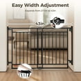 thumbnail image 5 of Baby Gate No Bottom Bar, Caveen 27.5-43" Baby Safety Gate for Stairs and Doorways, Black, 5 of 8