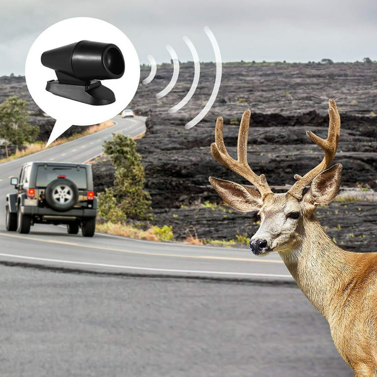 2 Universal Deer Sonic Alert Animal Warning Black Whistles System Car Truck  Bike 