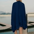 thumbnail image 4 of CIENVNSTG Wedding Guest Dresses For Women Turtleneck Camisole 2 Piece Chiffon Ruffle Mini Dress Set Flowy Layered Outfit Elegant Suit Blue XL, 4 of 5