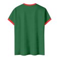 thumbnail image 4 of Women's Football Graphic T-Shirt, Women's V-Neck Short Sleeve Letter Print T-Shirt for Casual Summer for Soccer Tournament 2026 Green Size: 2XL, 4 of 5